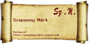 Szepessy Márk névjegykártya